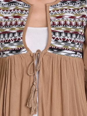 yoke embroidered regular shrug - 16681454 - Standard Image - 5