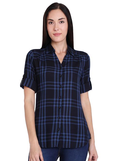 roll up sleeved checekered shirt - 16681458 - Standard Image - 1