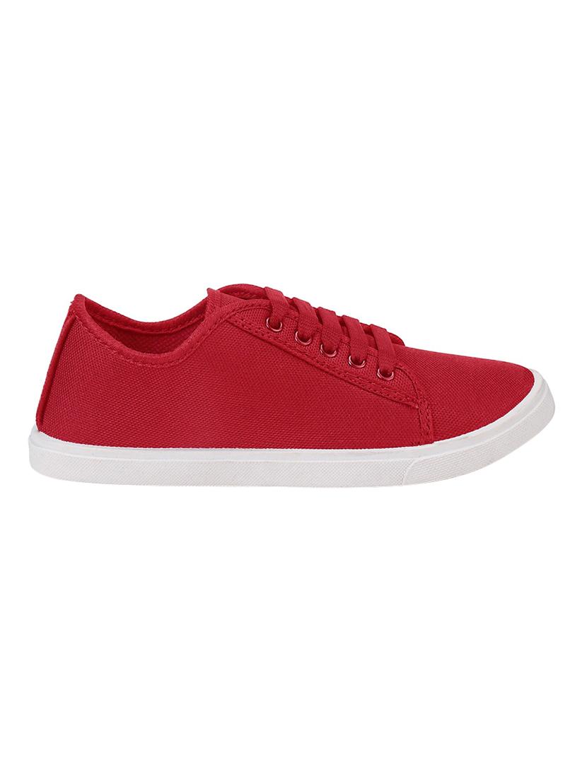 red lace-up sneakers - 16681635 - Zoom Image - 2