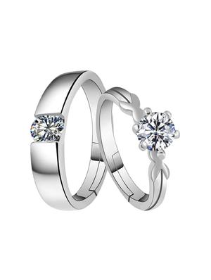 silver plated combo ring - 16681876 - Standard Image - 2