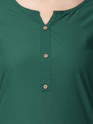 solid straight kurta - 16681933 - Standard Image - 5