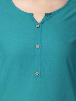 solid straight kurta - 16681938 - Standard Image - 5