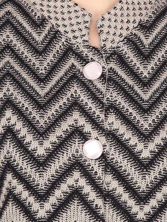 pocket detail long sleeved wool cardigan - 16682106 - Zoom Image - 5