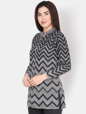 pocket detail long sleeved wool cardigan - 16682107 - Standard Image - 2