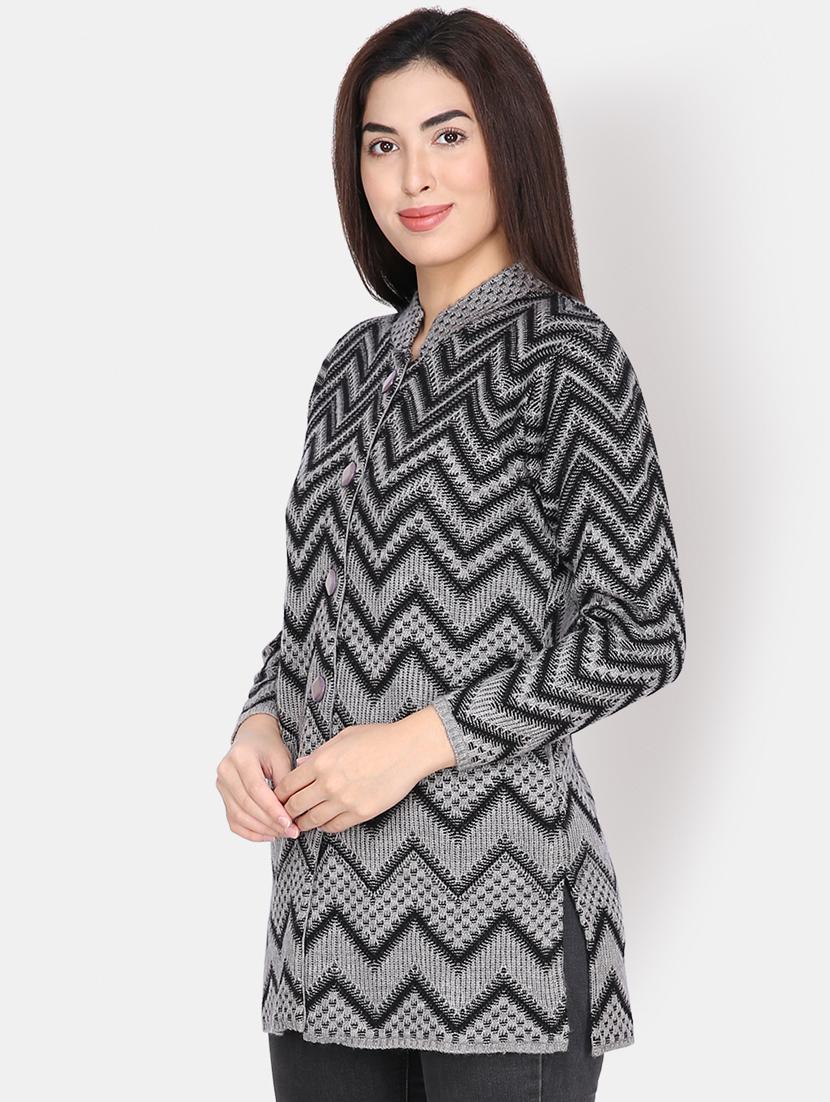 pocket detail long sleeved wool cardigan - 16682107 - Zoom Image - 2