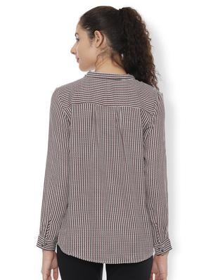 tie up neck striped top - 16682325 - Standard Image - 2
