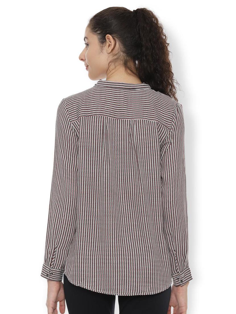 tie up neck striped top - 16682325 - Zoom Image - 2