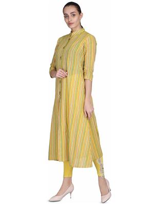 striped a-line kurta - 16682680 - Standard Image - 2