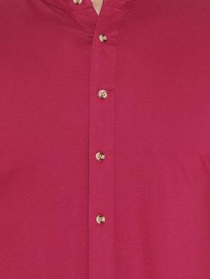 red solid casual shirt - 16682711 - Standard Image - 5