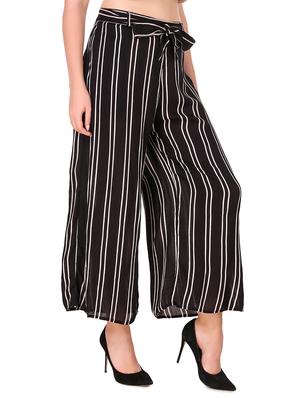 high rise tie knot striped trouser - 16682725 - Standard Image - 2
