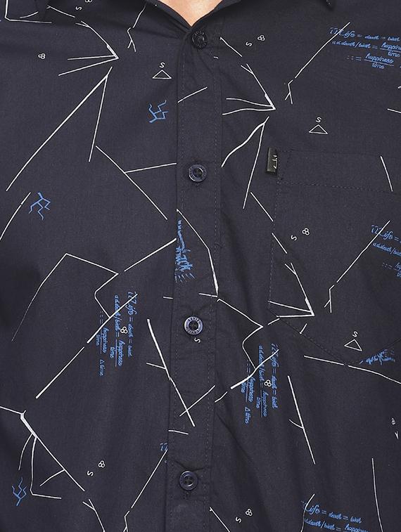 blue printed casual shirt - 16684096 - Zoom Image - 5