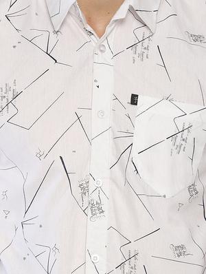 white printed casual shirt - 16684097 - Standard Image - 5
