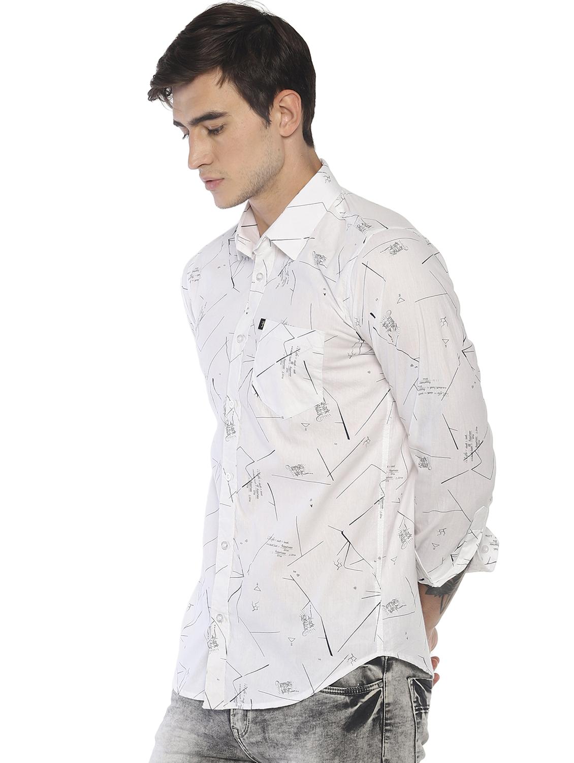 white printed casual shirt - 16684097 - Zoom Image - 2