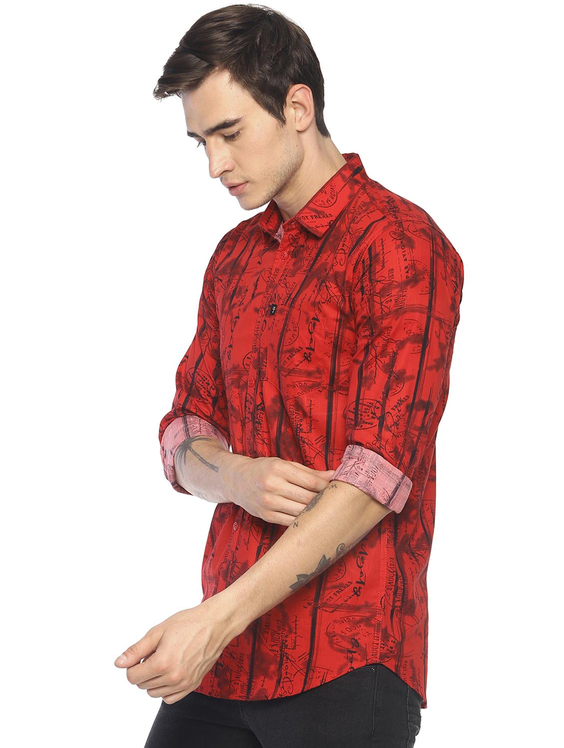 red printed casual shirt - 16684099 - Zoom Image - 2