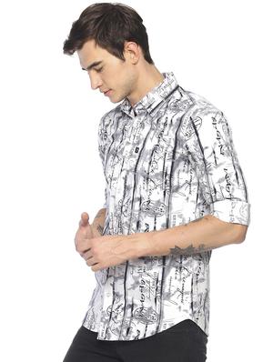 white printed casual shirt - 16684100 - Standard Image - 2