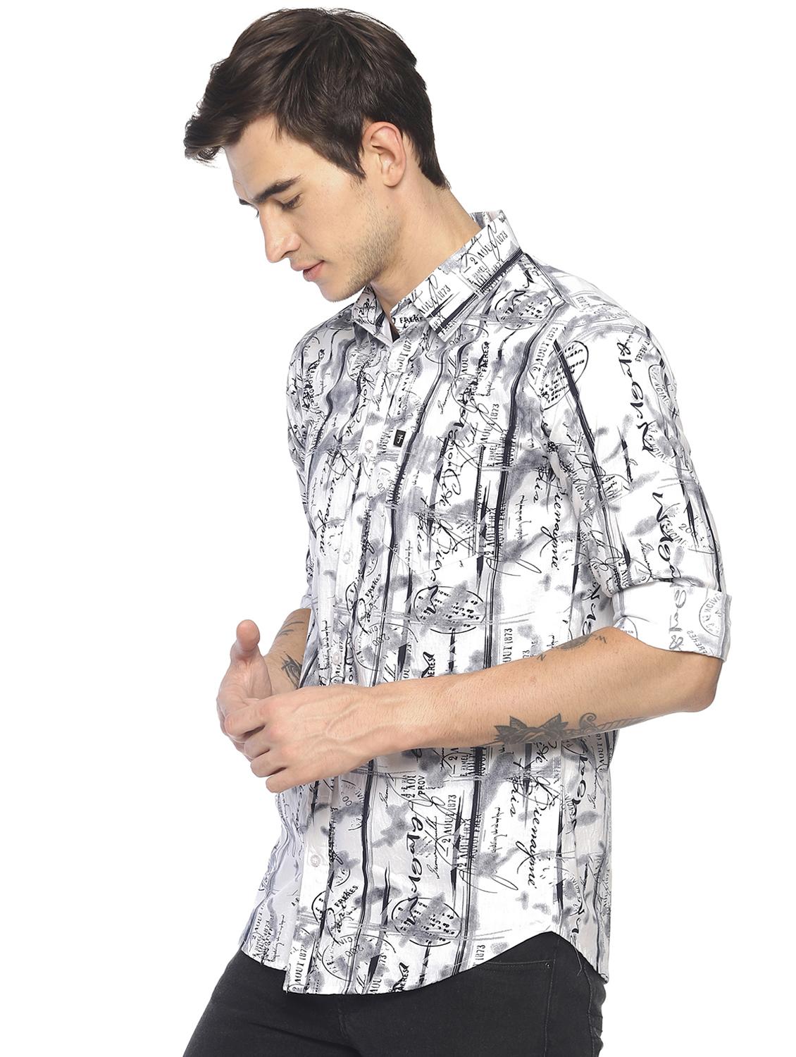white printed casual shirt - 16684100 - Zoom Image - 2