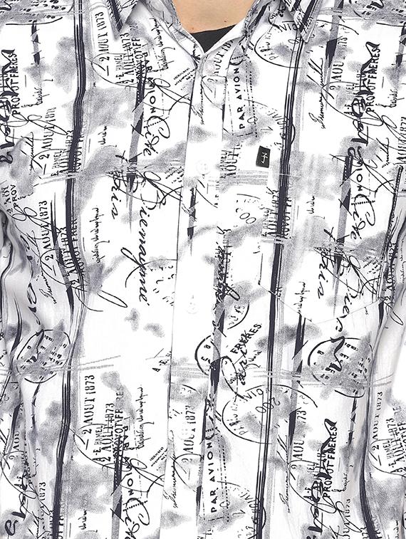 white printed casual shirt - 16684100 - Zoom Image - 5