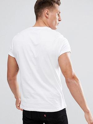 white typographic chest print t-shirt - 16684440 - Standard Image - 2