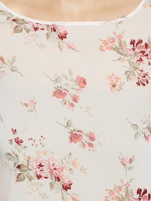 boat neck floral top - 16684562 - Standard Image - 5
