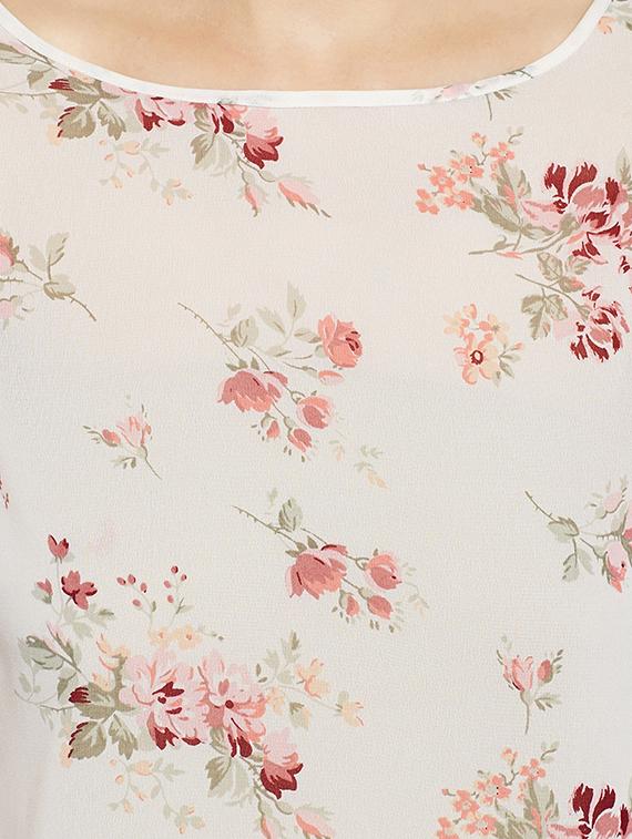 boat neck floral top - 16684562 - Zoom Image - 5