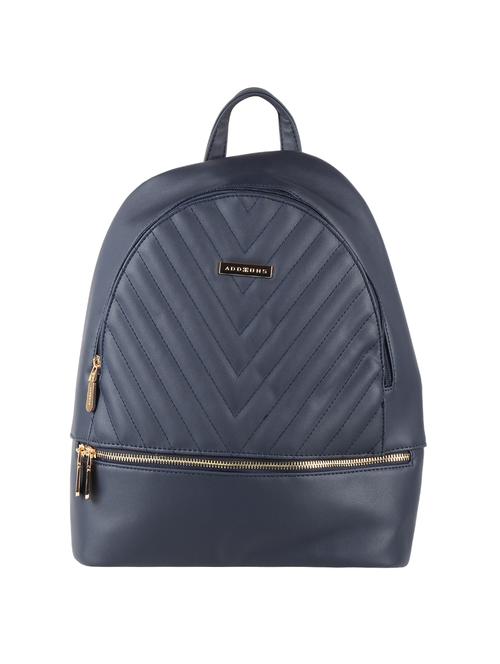 blue leatherette regular backpack - 16684689 - Standard Image - 1