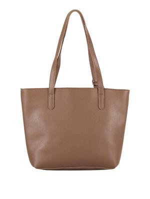 brown leatherette regular tote - 16684724 - Standard Image - 2