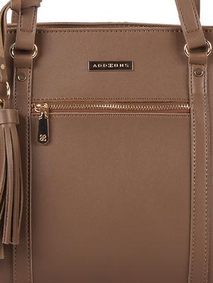 brown leatherette regular tote - 16684724 - Standard Image - 5