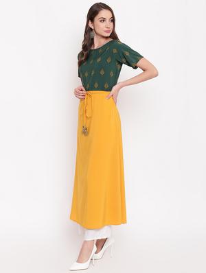 ethnic motifs flared kurta - 16684757 - Standard Image - 2