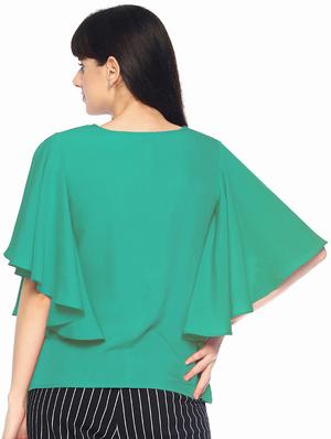 round neck kimono sleeved top - 16684823 - Standard Image - 2