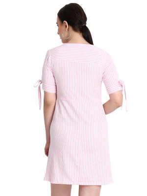 v neck striped sheath dress - 16684824 - Standard Image - 2