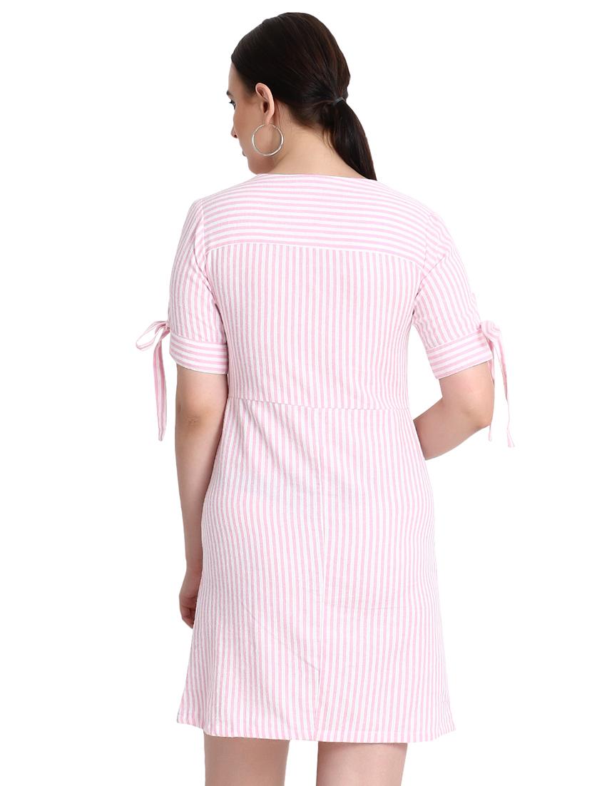 v neck striped sheath dress - 16684824 - Zoom Image - 2