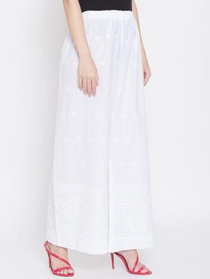 high rise embroidered palazzo - 16684978 - Standard Image - 2