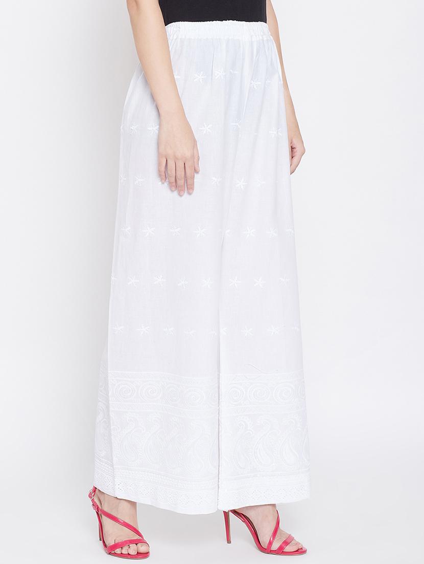 high rise embroidered palazzo - 16684978 - Zoom Image - 2