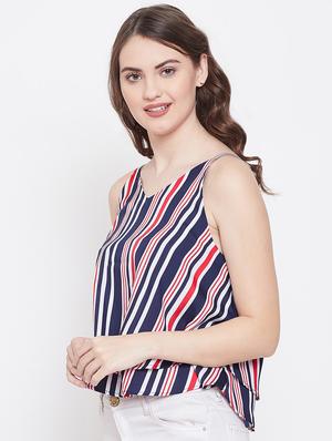 multi colored crepe layered top - 16684999 - Standard Image - 2