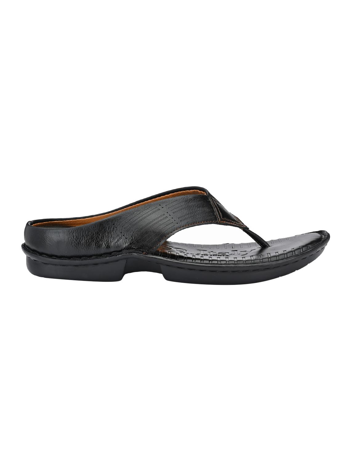 black leatherette toe separator slippers - 16685396 - Zoom Image - 2