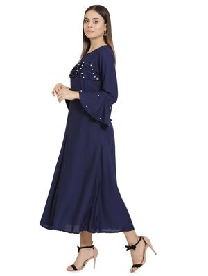 bell sleeved embellished maxi dress - 16685509 - Standard Image - 2