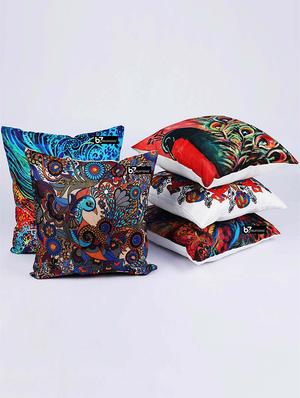digital printed jute cushion cover (set of 5) - 16685552 - Standard Image - 2