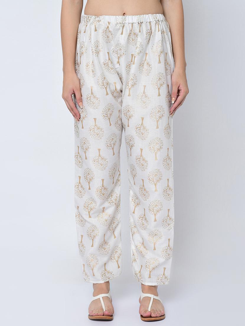gold print kurta palazzo jacket set - 16685700 - Zoom Image - 5
