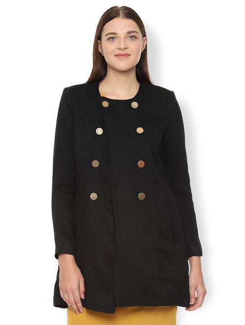 double breasted solid jacket - 16685702 - Standard Image - 1
