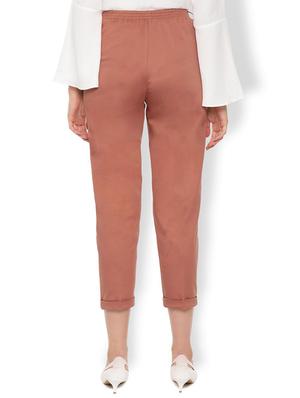 high rise flat front trouser - 16685733 - Standard Image - 2