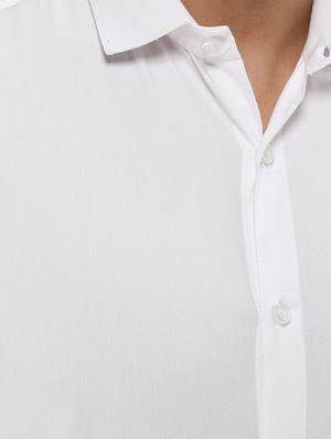 white solid casual shirt - 16685831 - Standard Image - 5