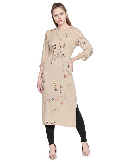 printed straight kurta - 16685962 - Very Small Image - 1