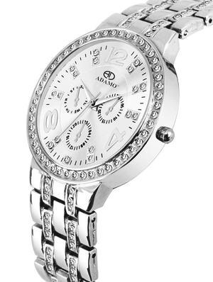 adamo designer white dial women's & girl's watch 839ssm01 - 16687120 - Standard Image - 2