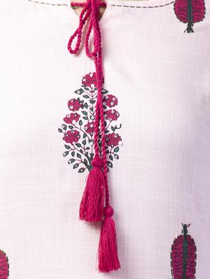 floral printed straight kurta with dupatta set - 16687460 - Standard Image - 5
