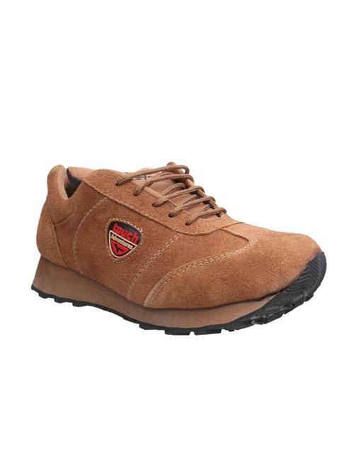 brown suede lace up sport shoes - 16688749 - Standard Image - 1