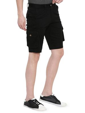 black solid shorts - 16688767 - Standard Image - 2
