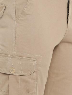 beige solid shorts - 16688770 - Standard Image - 5