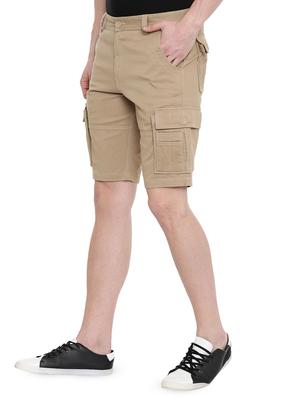 beige solid shorts - 16688774 - Standard Image - 2
