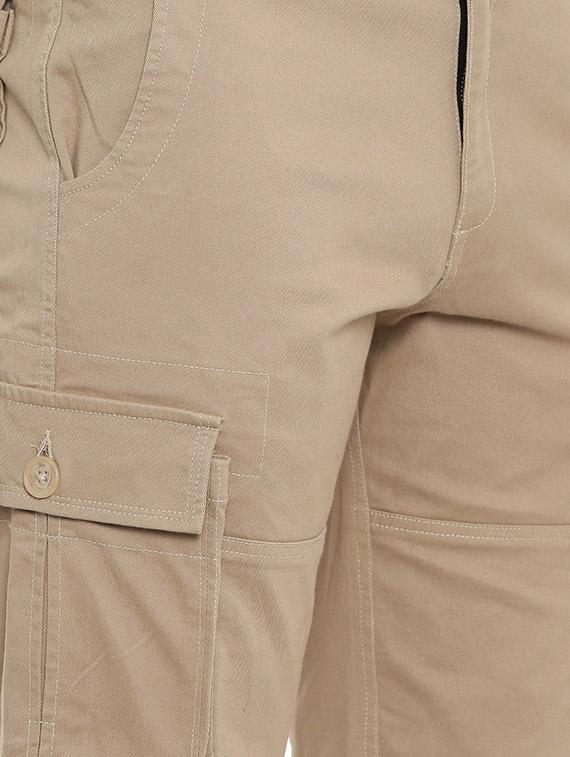 beige solid shorts - 16688774 - Zoom Image - 5