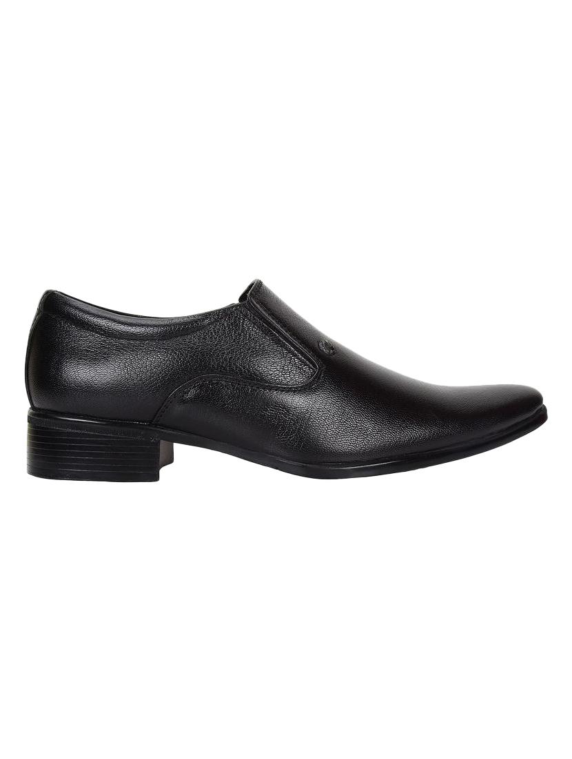black leatherette slip ons - 16689726 - Zoom Image - 2